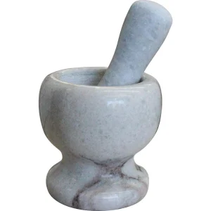 Grey Marble Motar & Pestle