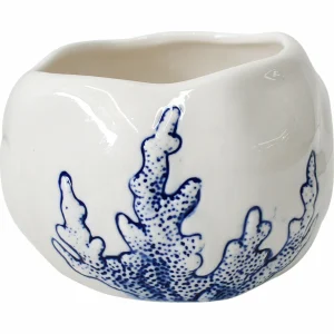 White Curved Coral Planter Pot