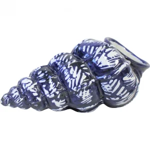 Blue Abstract Shell Ornament Planter