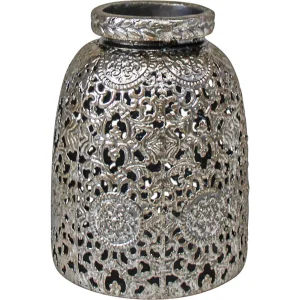 Rustic Silver Tealight Candle Holder