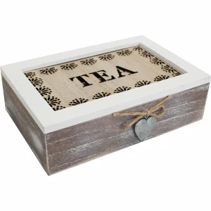 Rustic Wood Tea Bag Organiser